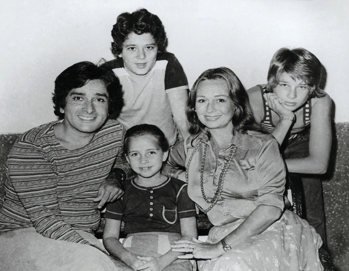 with Family: Jennifer, Karan, Kunal and Sanjana