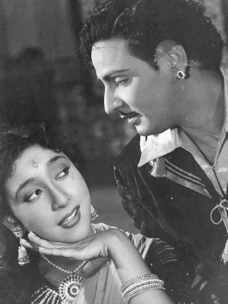 Mahipal with Mala Sinha