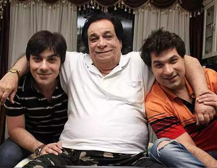 Kader Khan with sons Shahnawaz and Sarfaraz Khan