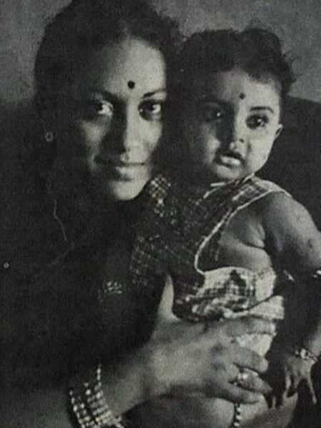 Pushpavalli with Baby Rekha