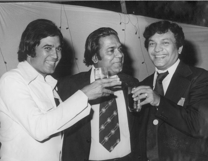 Shakti Samanta with Rajesh Khanna and Uttam Kumar