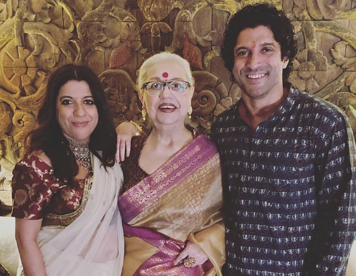 Honey Irani with Zoya and farhan