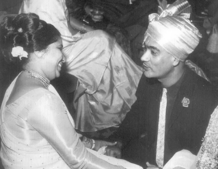 with Asha Bhosle