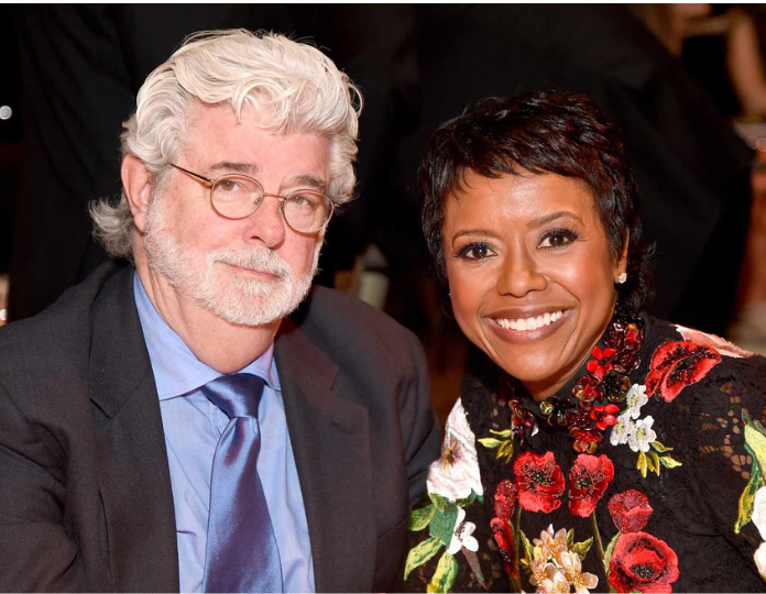 with wife Mellody Hobson