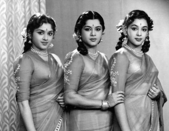 Padmini, with her sisters Lalitha and Ragini