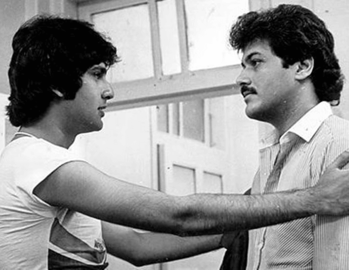 Raj Kiran with Kumar Gaurav