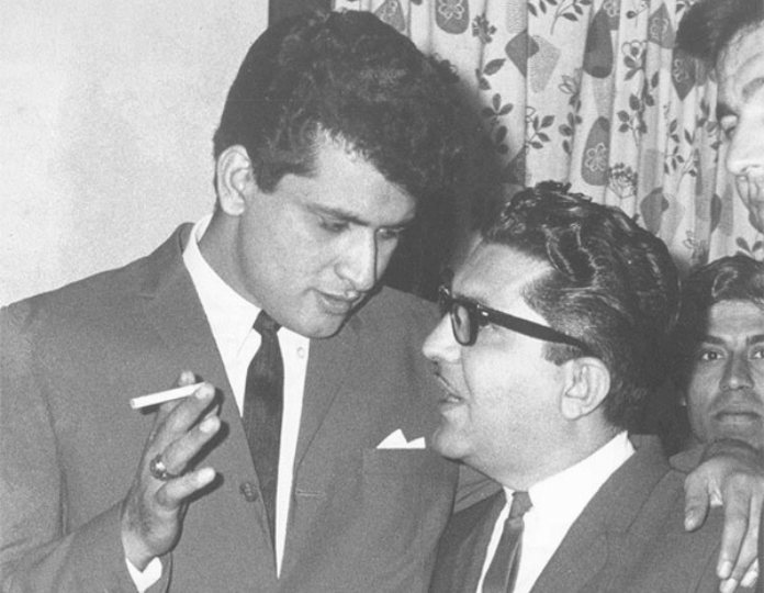 N.N. Sippy with Manoj Kumar