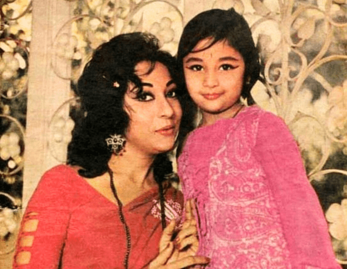 Pratibha Sinha with Mala Sinha