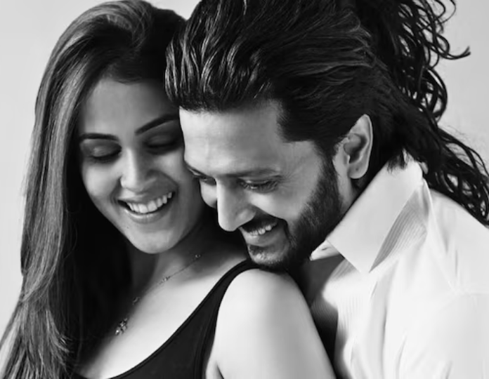 Genelia D'Souza with Riteish Deshmukh