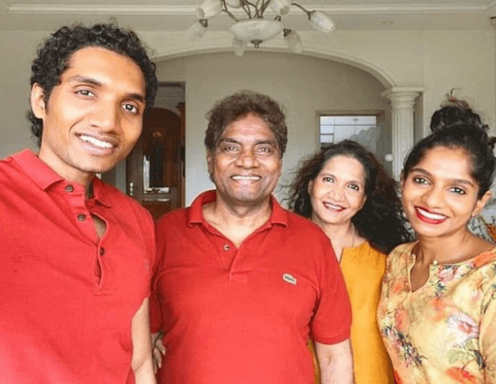Johnny Lever with Family.